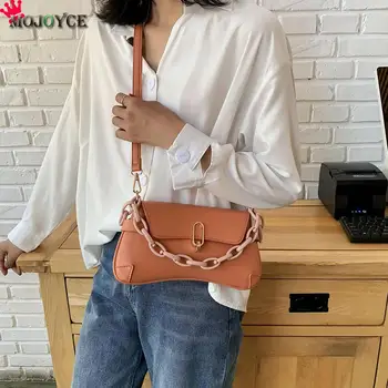 

PU Leather Fashion Chain Shoulder Handbag Women Solid Color Messenger Totes Bag Female Classic Elegant Shoulder Handbags