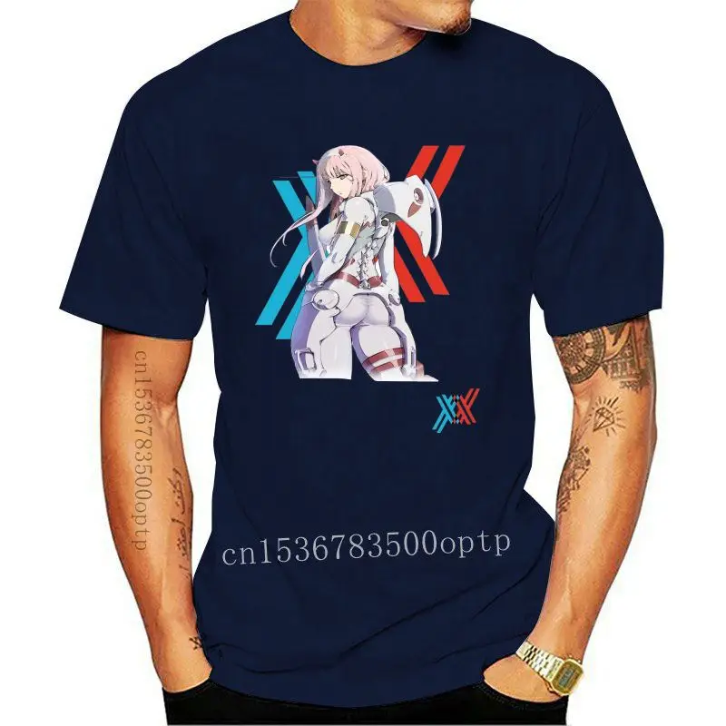 Darling In The Franxx Zero Two Pilot Suit T-Shirt for Male Round Collar Short Sleeved Tees Cotton T Shirt Cool Gift Clothing |