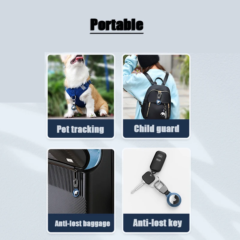 Magnetic Metal Protective Case AirTags Tracker Silicone Locator Trackers Anti-lost Device Protect Sleeve Smart Accessories gps locator key finder anti lost tracker anti lose tracker item locator anti lost locator key chain locator