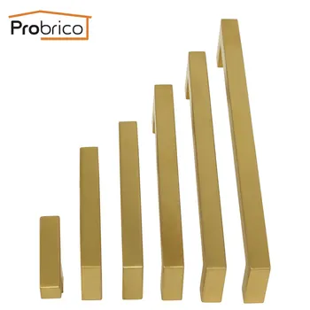 Probrico أسود خزانة مقابض وأ كر الفولاذ المقاوم للصدأ طويل الأثاث سحب مقابض باب المطبخ دولاب خزانة درج تسحب Door Pull T Bar Handlesfurniture Drawer Knobs Aliexpress