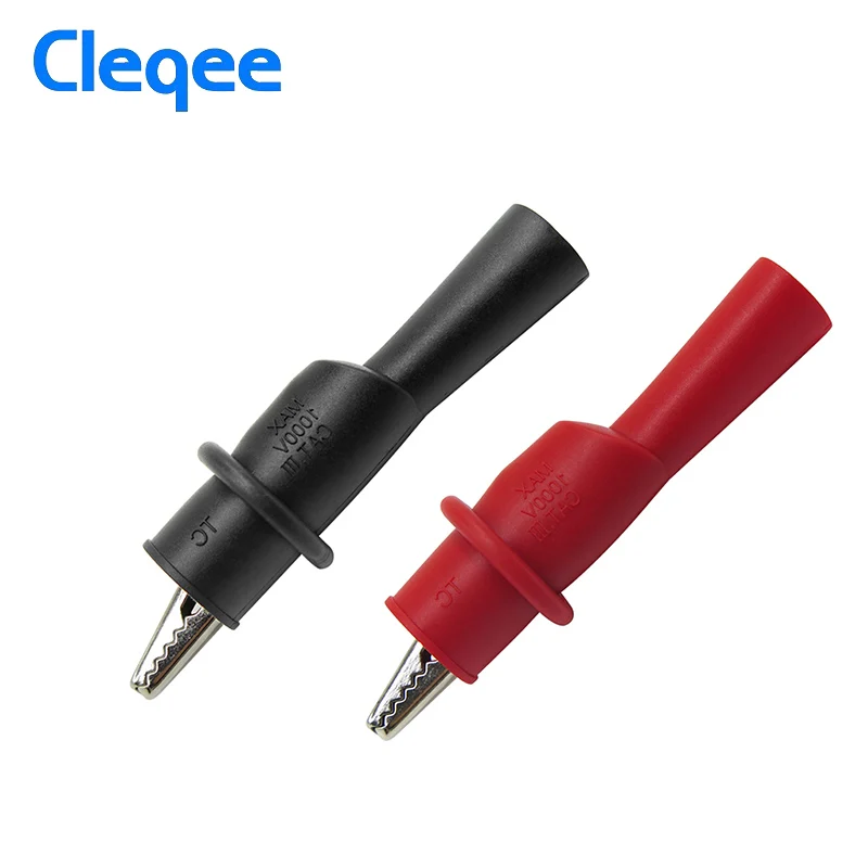 10 шт. изоляционный зажим Аллигатор Cleqee P2008 с 2 мм гнездом металлический под