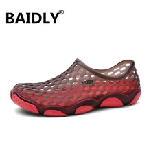 Летние мужские сандалии; Водонепроницаемая пляжная Мужская обувь; Сабо; мужские прозрачные сандалии; Мужская водонепроницаемая обувь; Легкие садовые Сабо; сандалии