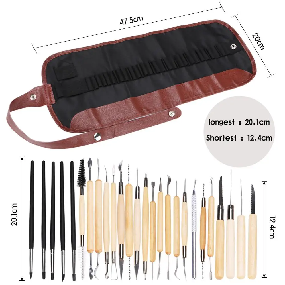 Multi-tools Ceramics Clay Sculpture Polymer tool set Beginner's DIY Craft Sculpting Pottery Modeling Carving Smoothing Wax Kit
