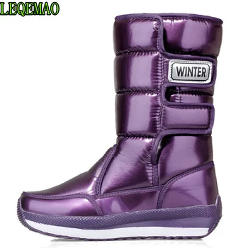

2019 new fashion winter boots for women Plush blended waterproof thick fur coat boots full size waterproof womens snow boots