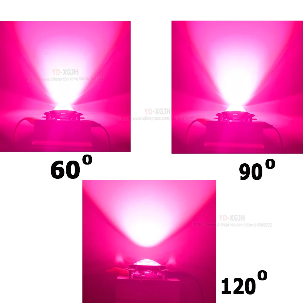 60 90 120도 44mm LED 광학 유리 렌즈 + 콜리메이터 반사경 + 고출력 COB 칩 20W 30W 50W 100W용 고정 브래킷