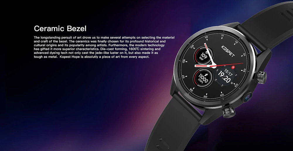 Kospet Hope 4G Бизнес Смарт часы для мужчин телефон Android7.1.1 3 ГБ+ 32 ГБ 1,3" AMOLED wifi/gps/ГЛОНАСС 8.0MP MT6739 Smartwatch для женщин