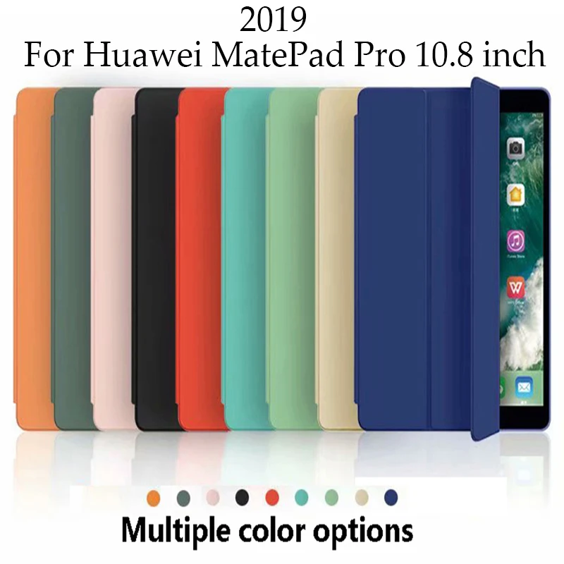 

2020 Case for Huawei 2019 Matepad Pro 10.8 MRX-W09 W19 AL09 AL19 PU Slim Folding Stand Protective Skin 10.8 Huawei Tablet shell