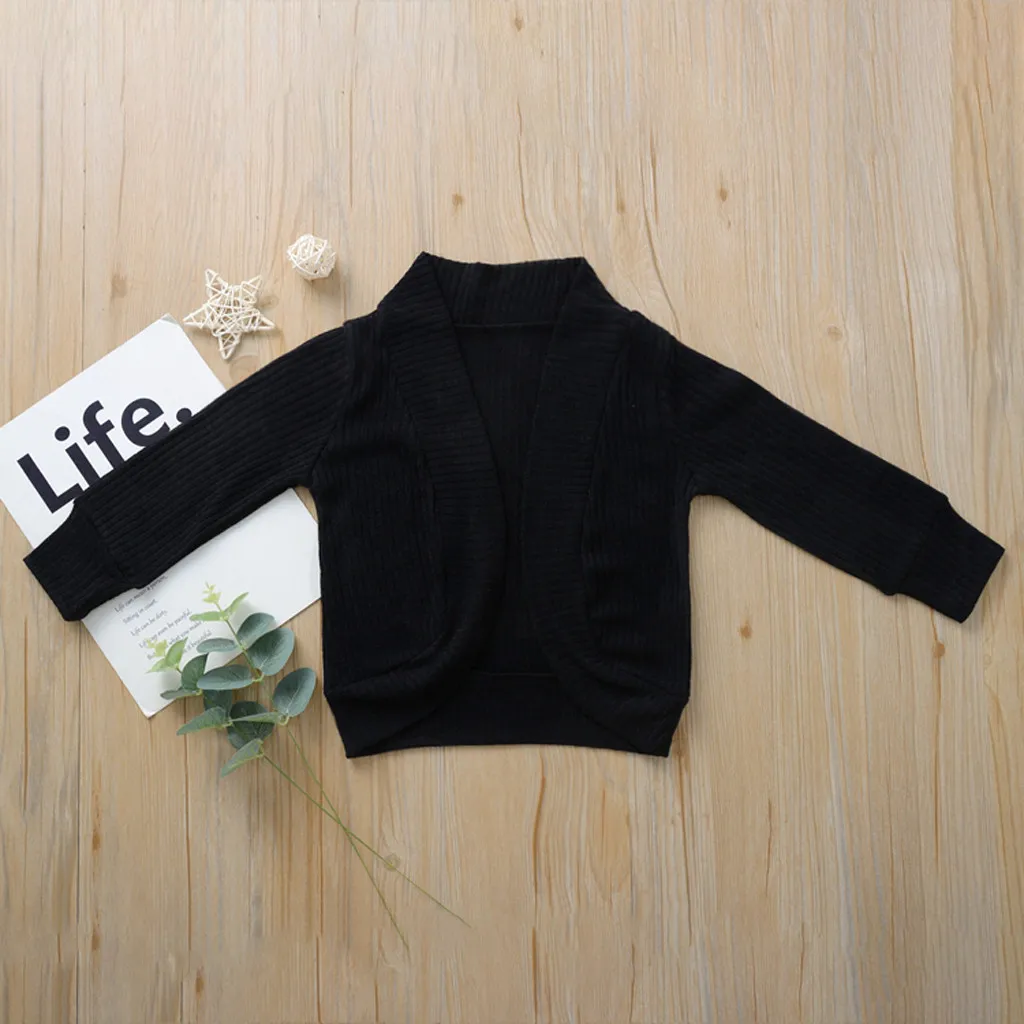 Baby Kid Girls Boys Sweater Knit Warm Coat Cardigan Jacket Solid Auaumn Clothes Toddler Girls Winter Clothes Sweaters Cardigan