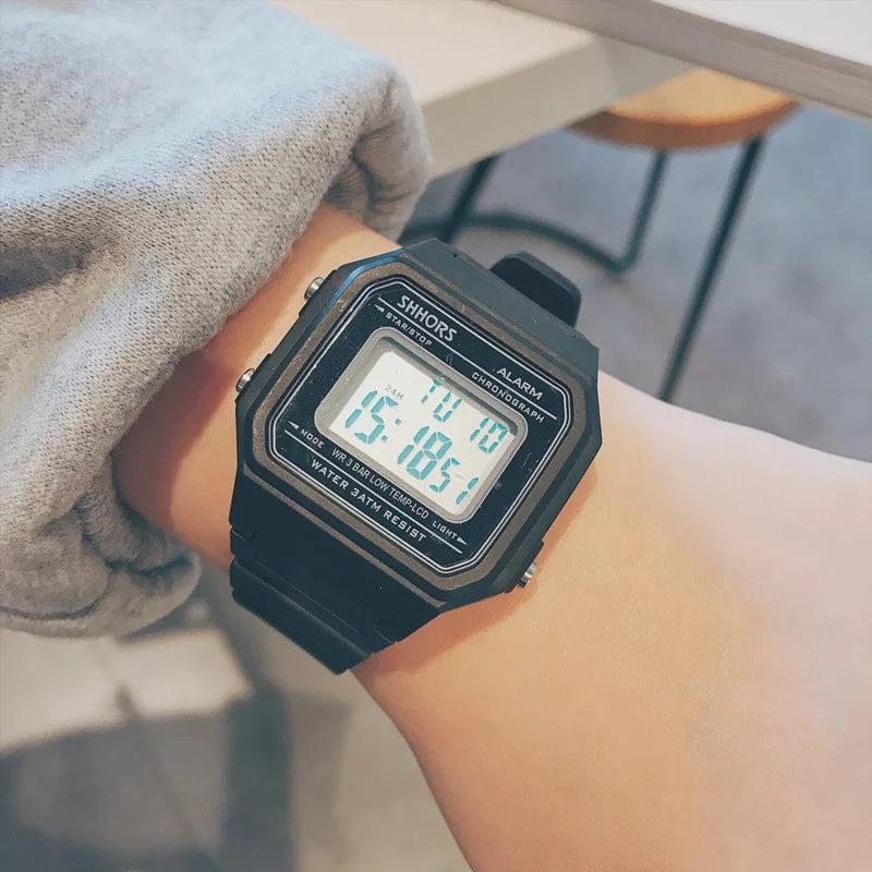 

Ins Style Couple Digital Wristwatches Creative LED Light Waterproof Military Clock Fashion Casual Auto Date Watch Reloj Mujer
