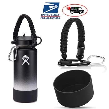 

Hydro Flask Water Bottle With Paracord Handle And Silocone Protective Boot Sets Stainless Steel Sports Vsco Girl Water Bottle