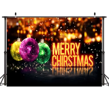 

Nitree Photography Background Photo Studio Backdrop New Year Merry Christmas Ball Light Spot Xmas Party Banner Decoration Vinyl