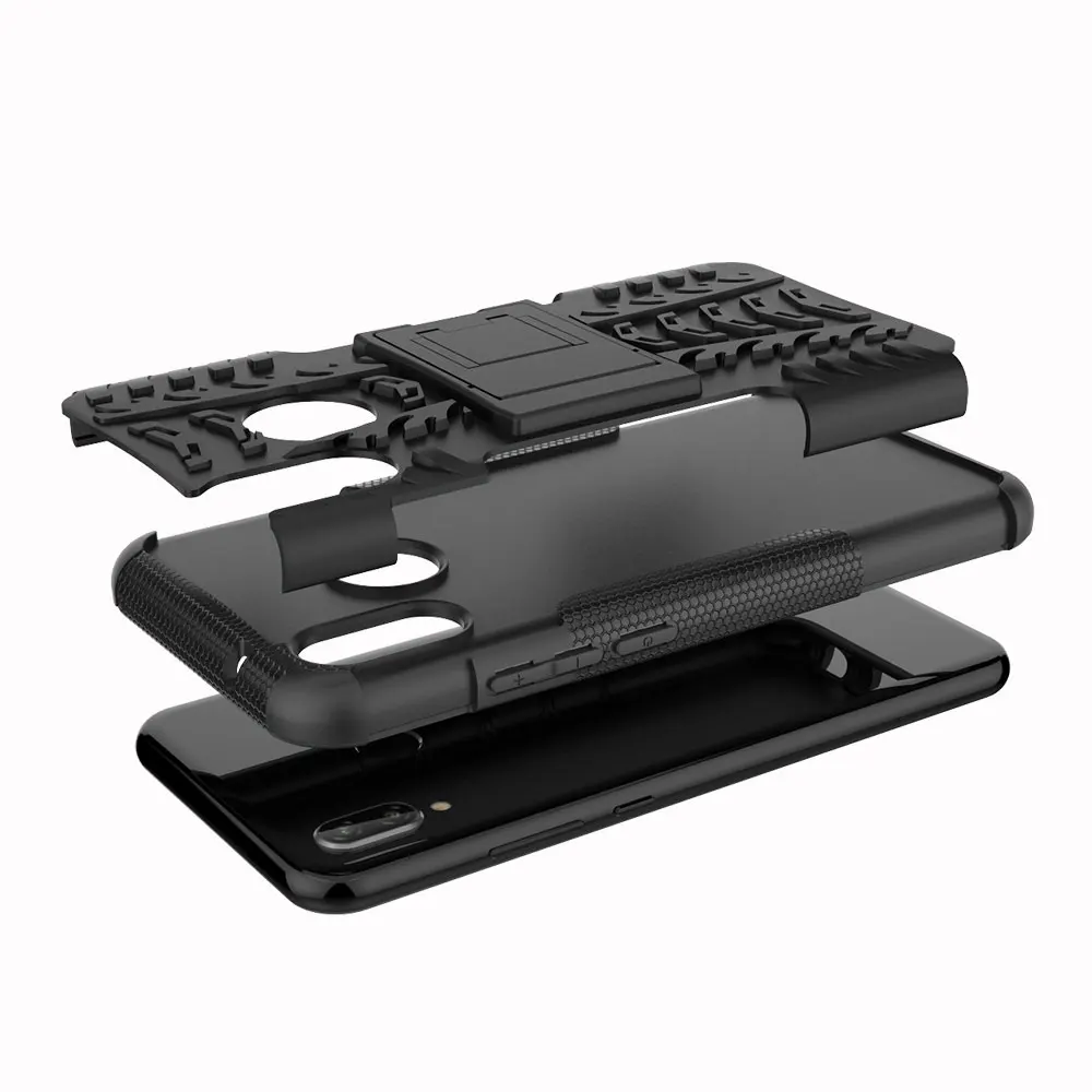 TPU+ PC сверхпрочный армированный жесткий чехол для телефона с подставкой Чехол для huawei P30 Lite P Smart P20 Lite P10 Plus P8 Lite P9 lite P10