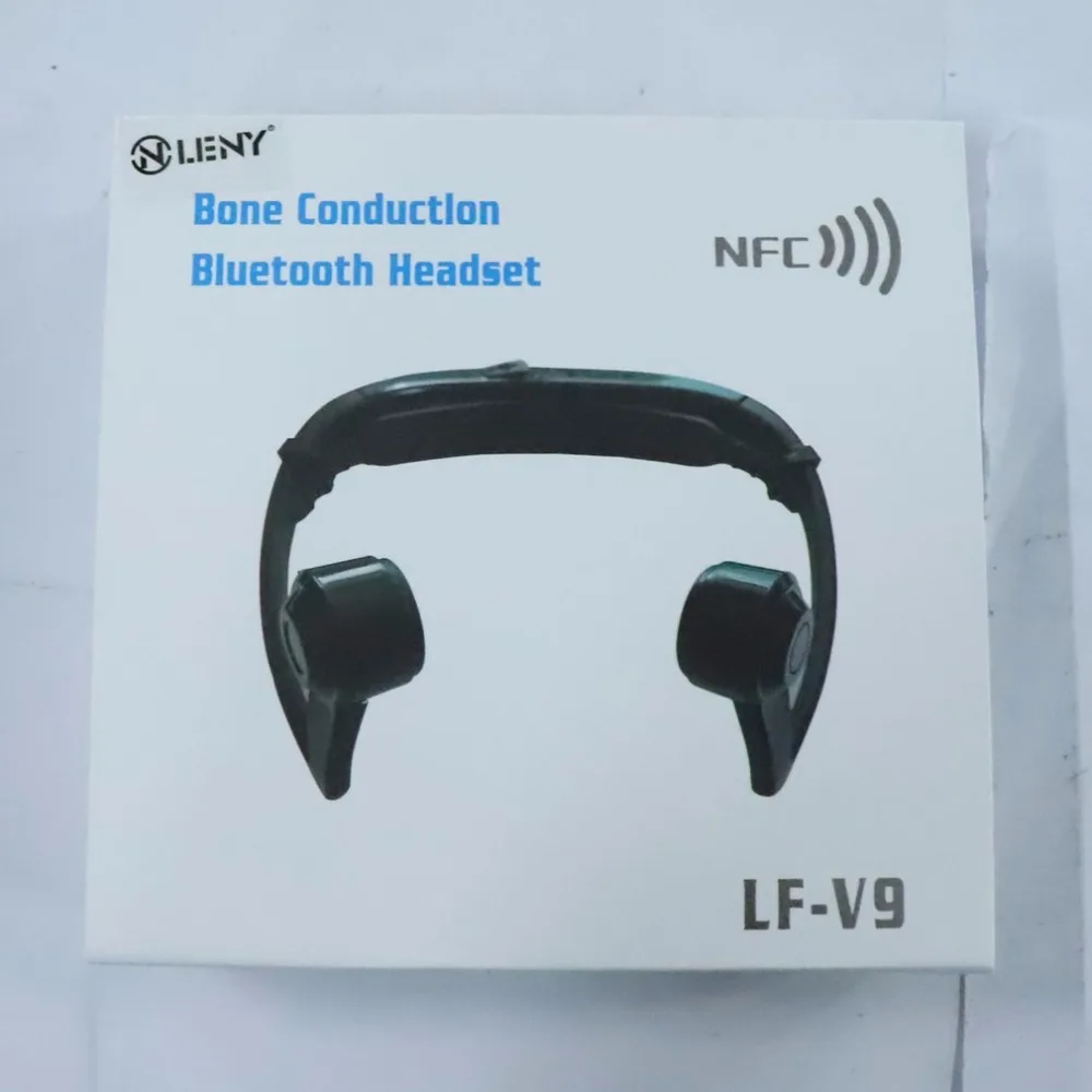 New V9 Ear Hook Bone Conduction Bluetooth 4.2 Sports Headphone Headset With Mic Adjustable headband Free Shipping