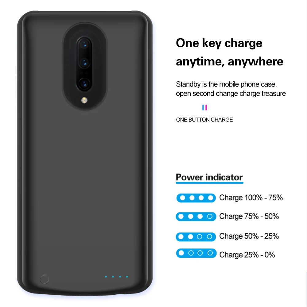 6500 мАч батарея чехол для Oneplus 7 ультратонкий выделенный Powerbank Pro быстрозарядный