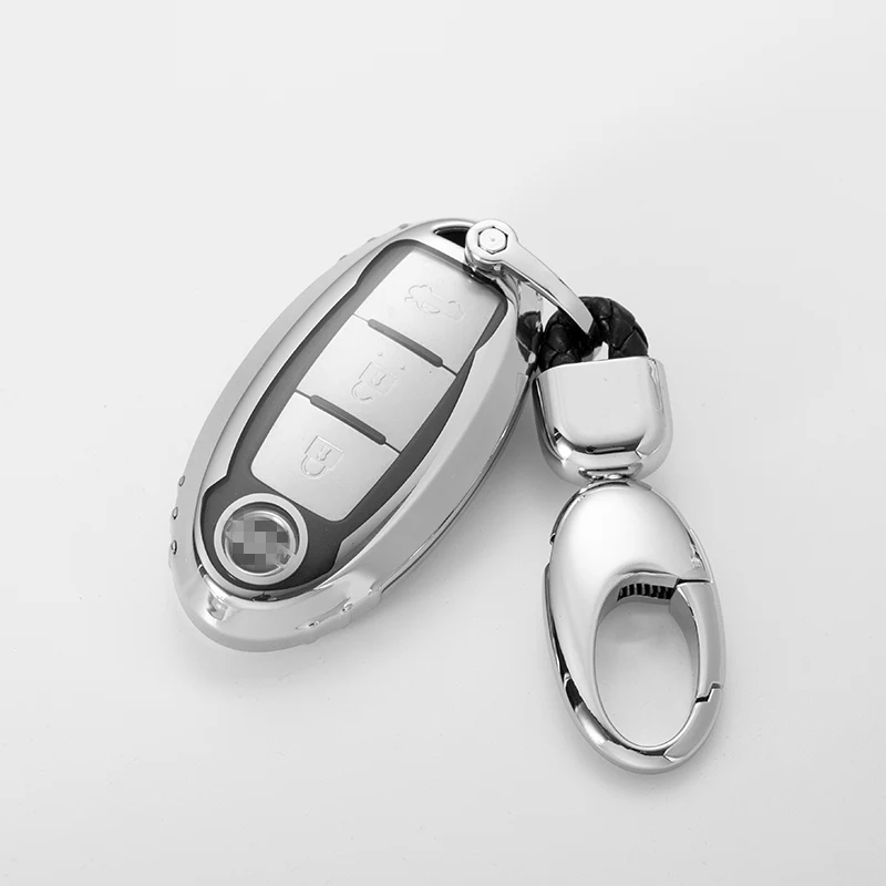 

Soft TPU car key case keychain keyring for Nissan TEANA Qashqai Juke Key Bag Cover Fob Car Styling Auto decoration Accessories