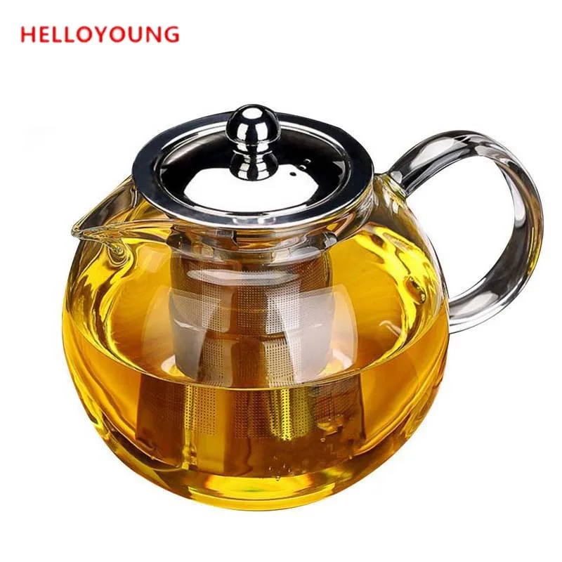 

High Quality Heat Resistant Glass Tea Pot Teekanne Oolong Tea Set Puer Kettle Coffee Teapot Teteras Para Te With Tea Infuser