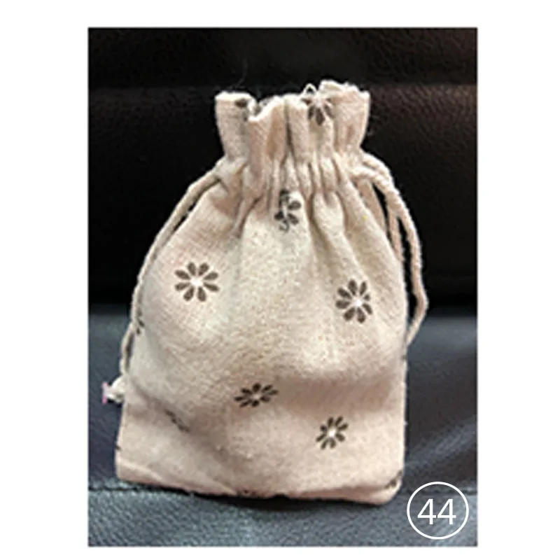 100 шт хлопковые сумки для Подарочная ткань сумки на шнурке печать многоцветная винтажная Мешковина Подарочная сумка для свадебной вечеринки Джутовая сумка