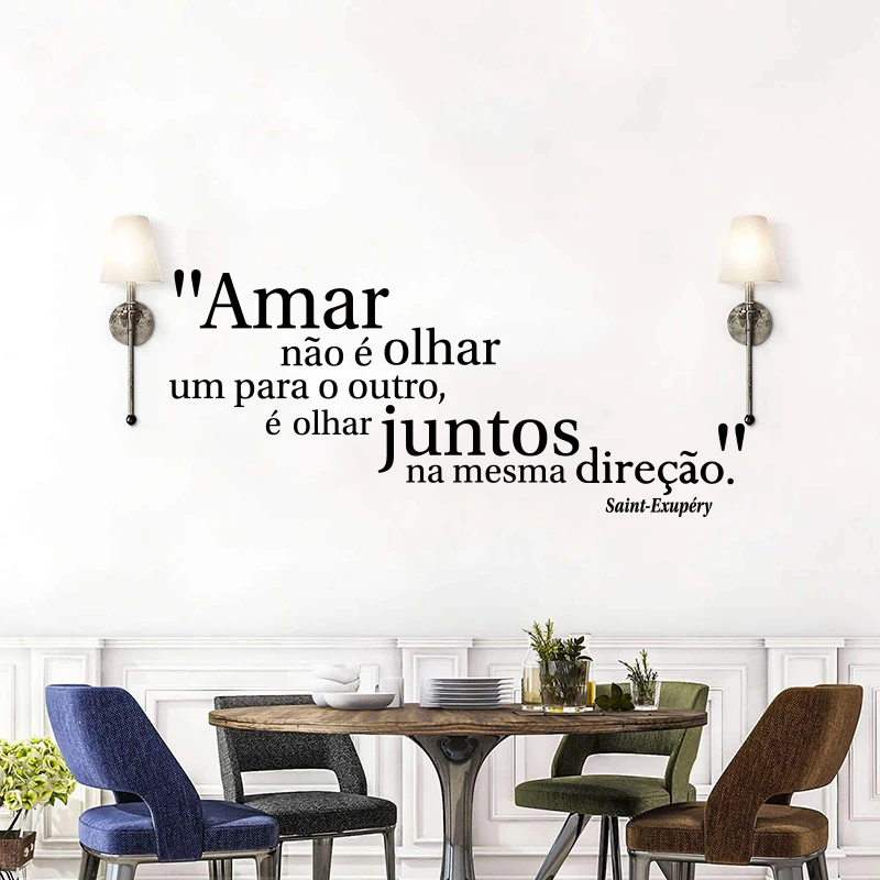 Grand Autocollant Mural De Mariage Portugais Citation D Amour De Famille Autocollant Mural En Vinyle Pour Chambre A Coucher Et Salon Aliexpress