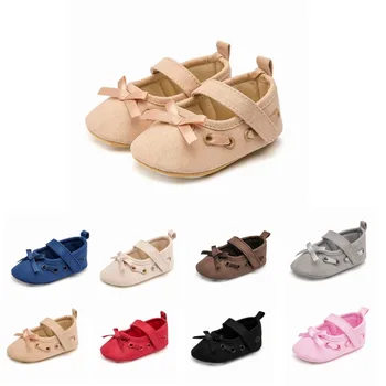 

Baby Shoes Baby Girl Soft Shoes Soft Comfortable Bottom Non-slip Fashion Bow Shoes Crib Shoes 2020