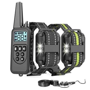 

800m Dog Training Collar Electric Remote Control Pet Dog Anti Bark Collar Rechargeable Waterproof Vibration Dog Collar