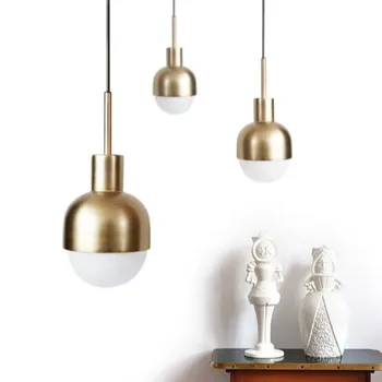 

Nordic Modern Chandelier Pendant Light Cord Copper E27 Led Pendant Lamp for Bedroom Kitchen Dining Room Light Fixture Art Decor