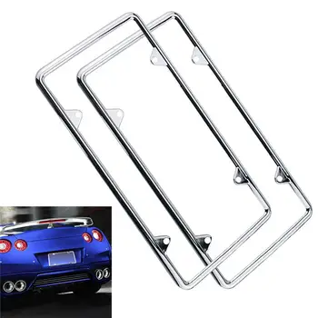 

Universal Waterproof Car License Plate Box with Mirror Polished Chrome for Cars