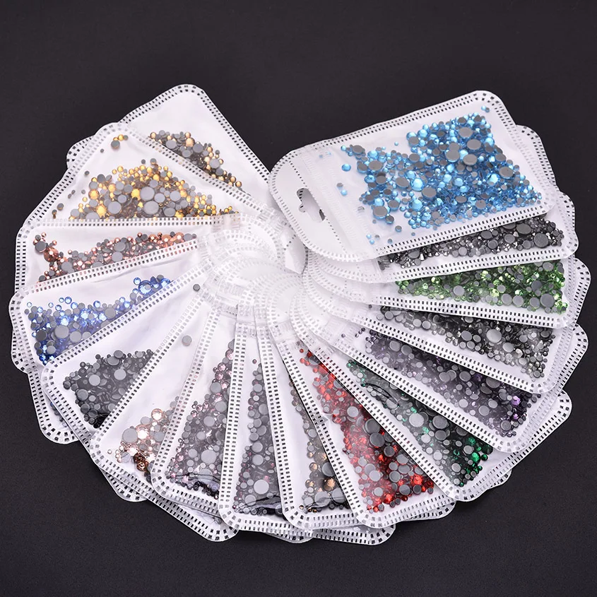 10 г/пакет смешанные Размеры Стекло Strass исправленное железо на Стразы для