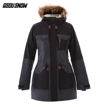 Супер теплая женская зимняя Лыжная куртка, ветрозащитная Водонепроницаемая дышащая утепленная теплая Женская лыжная куртка для сноуборда
