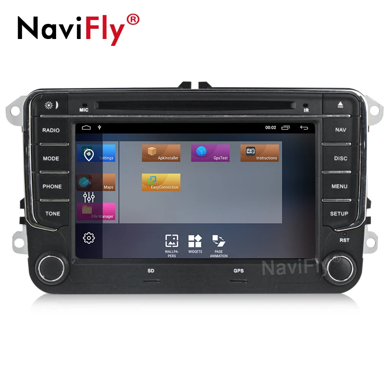 Discount Android 8.1 2 DIN Car multimedia DVD player for VW Volkswagen PASSAT B5 B6 POLO GOLF 5 6 MAGOTAN CC BORA TIGUAN GPS Navigation 2