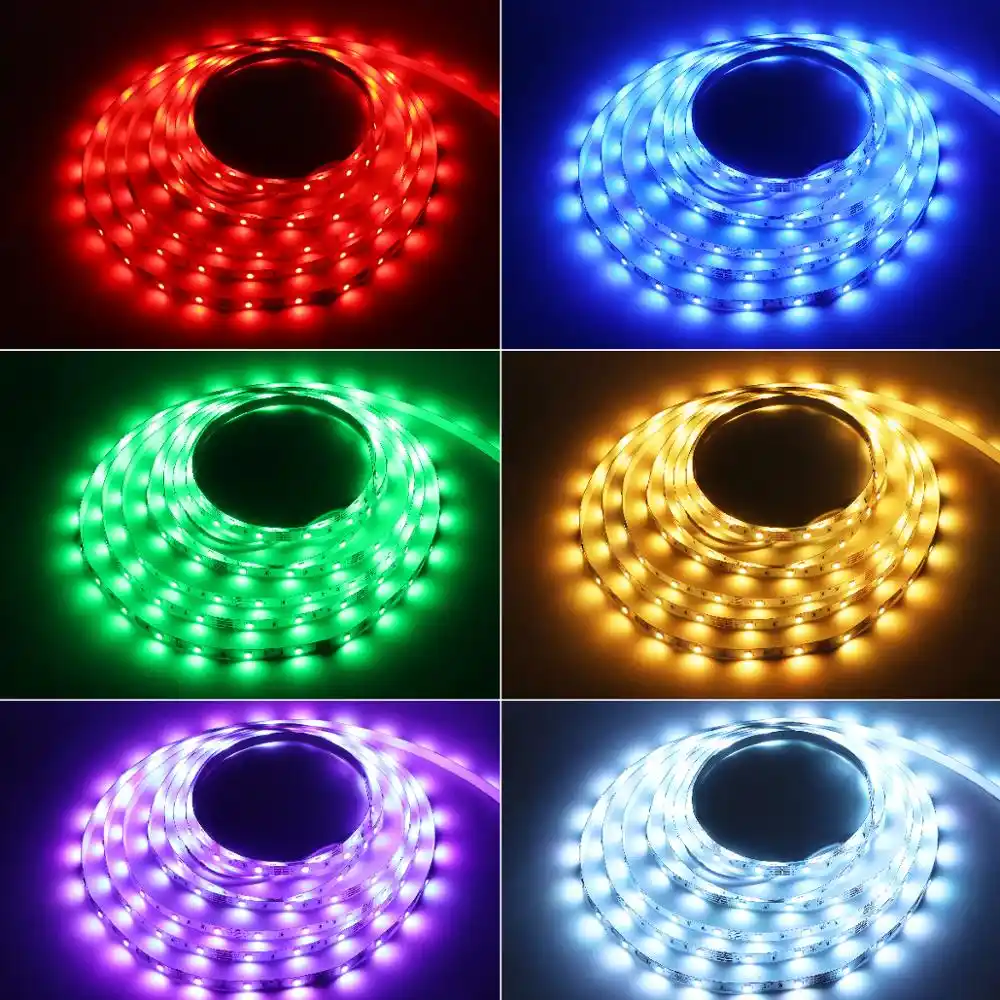 tira de luces led de alta calidad con wifi 12v 15m rollo rgb 5050 flexible cinta de luz de neon control por voz smart home