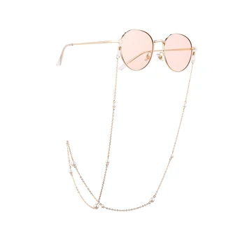 

Fashion Pearl Women Sunglasses Chain Anti Slip Simple Eyeglasses Alloy Cord Holder Neck Strap Rope Eyewear Accessories