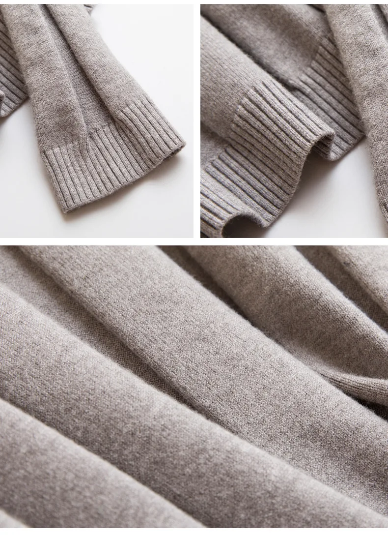 Осень и зима новые женские однотонные Модные топы Водолазка пуловер длинный рукав вязанная тонкая футболка