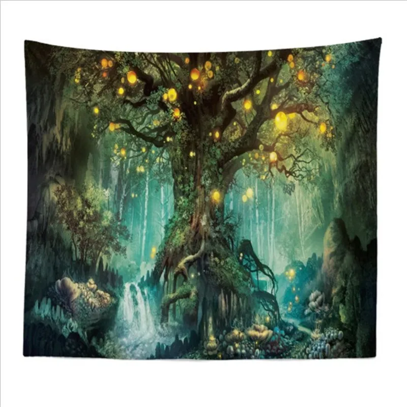 

Moon Scenic Mountain Wall Tapestry for Bedroom Decor Wall Hanging Cloth Machine Washable