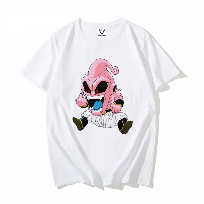 Мужская футболка Majin Buu Super MangaDragonball Детская с принтом средний палец Новая модная