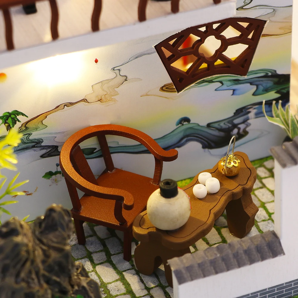Детские игрушки Diy кукольный домик собирать деревянные миниатюры кукольный дом мебель миниатюрный кукольный домик Головоломка Развивающие игрушки для детей