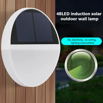 

48 LED Solar Energy Powered Light Waterproof Lighting Control Outdoor Garden Corridor Lamp Radar Sensor Solar Yard Wall Lights