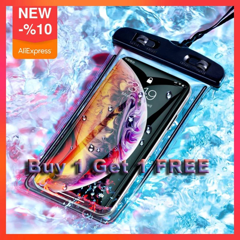 

IP68 Universal Waterproof Phone Case Water proof Bag Mobile Phone Pouch PV Cover for iPhone11Pro X Max XR X 8 7 Buy 1 Get 1 FREE
