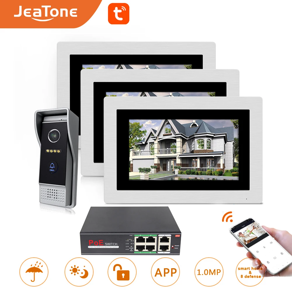 7 inch WIFI IP Video Door Phone Intercom Door Bell Villa Building Access Control System Touch Screen Motion Detection 1 to 3 7 inch WIFI IP Video Door Phone Intercom Door Bell Villa Building Access Control System Touch Screen Motion Detection 1 to 3