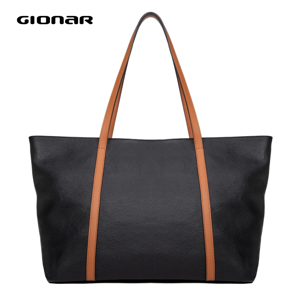 GIONAR RFID Премиум ручной работы коровья кожа верхний слой сумки-шопперы для женщин натуральная мягкая кожа сумки на плечо кошельки и сумки
