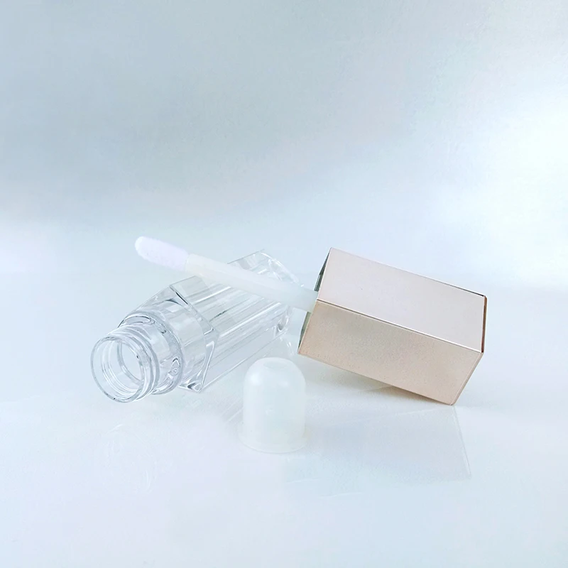 Напечатайте свой логотип 50 шт. 5 мл пентагональные пустые блеск для губ бутылочка DIY туба для губной помады транспиральные бутылки для многоразового использования пустая Глянцевая трубка