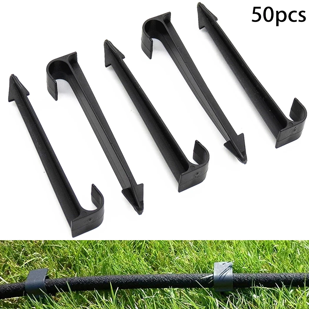 watering kit 50pcsDN16 C-Type Ground Stake For PE Pipe Drip Irrigation Hose Tube Holder  Pipe Ground Stakes Irrigation Tube Holder Spike Pegs gravity drip irrigation kit