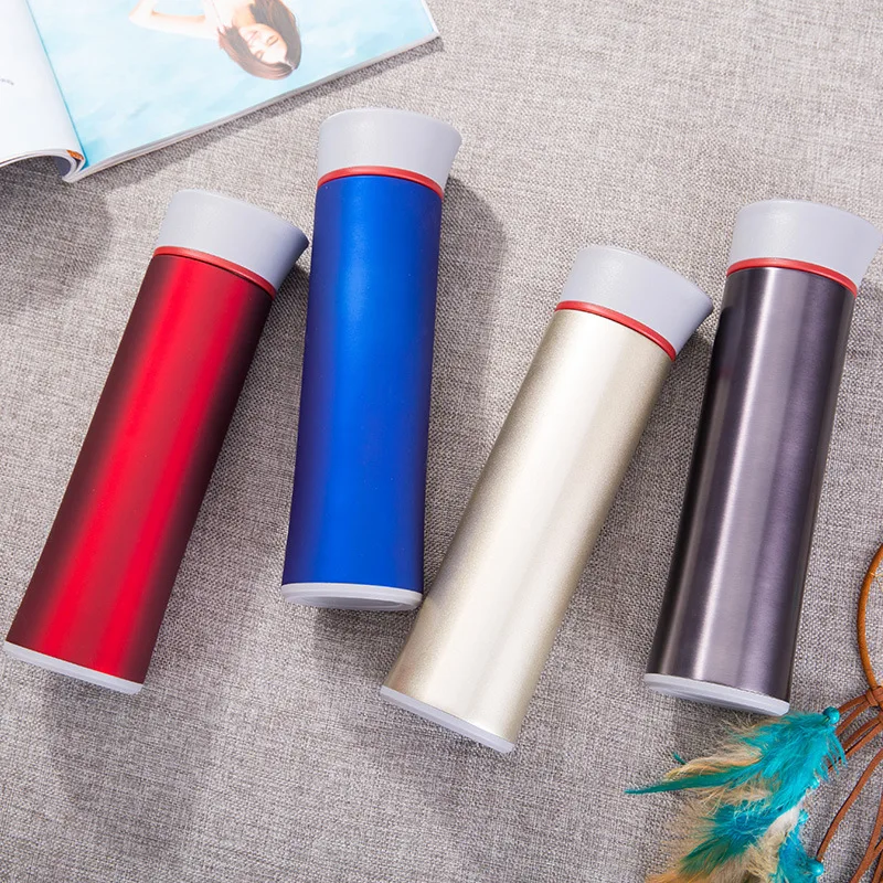 

Creative Portable Hand Stainless Steel Vacuum Flask Double Layer Insulated Cold Insulation Glass Gift