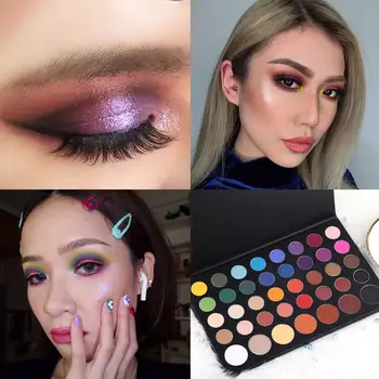 

MIAOOL 39 Colors Eye Shadow Palette Long Lasting Shimmer Waterproof Sweat-Proof and Non-Dizziness Eyeshadow Pigments