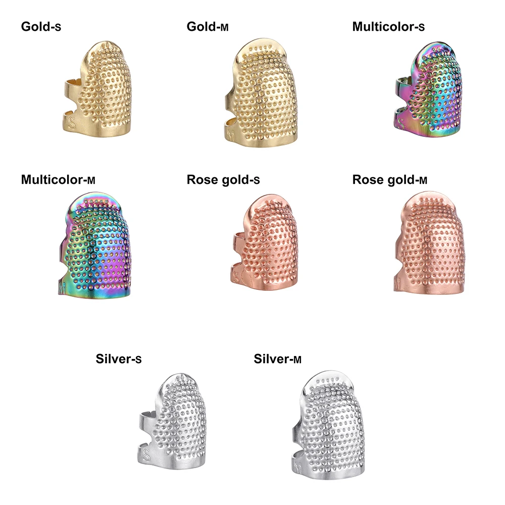 1pc Vintage Gold Needle Thimble Finger Protector Metal Antique Ring Handworking Stitching Tools DIY Crafts Sewing Accessories