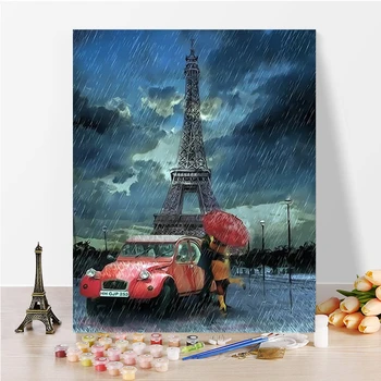 

Rain Romance Paintings By Numbers DIY Pictures Oil Coloring By Numbers Set Gift Drawing By Numbers Canvas Decor New Arrivals