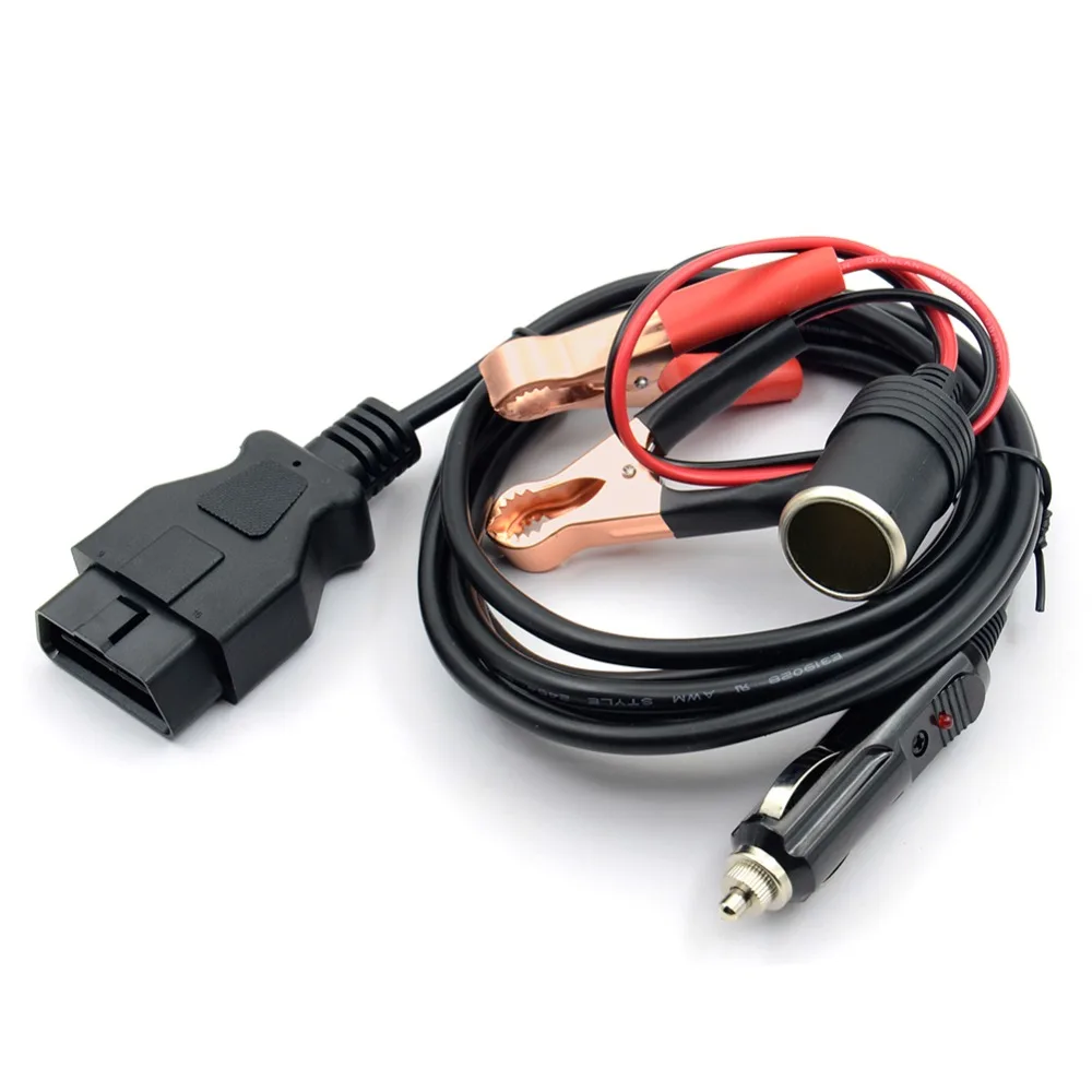 Obd OBD2 автомобильный блок питания аварийный 12 В кабель памяти с аллигаторным