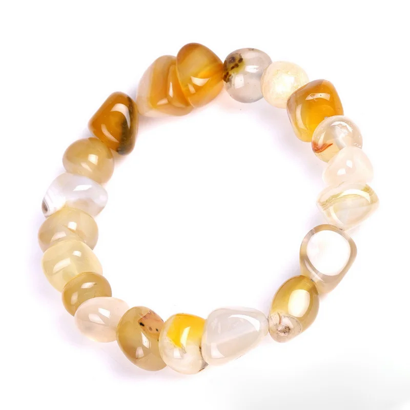 SL230A3206 柠檬黄玛瑙随形手串
