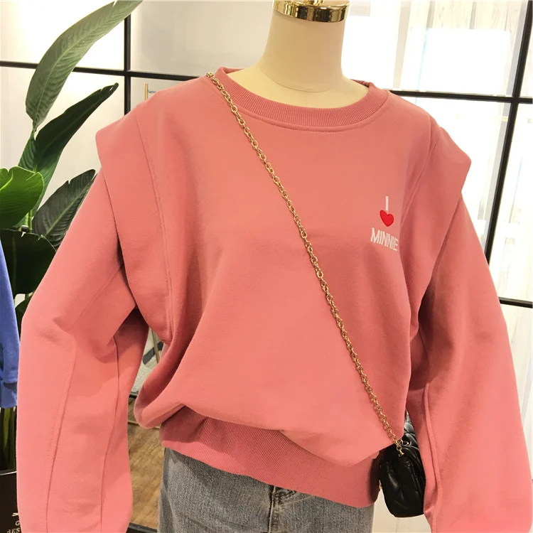 Весенняя Новая модная женская толстовка с длинным рукавом Kawaii, однотонное хлопковое пальто, милая Повседневная Толстовка с капюшоном для девочек-подростков