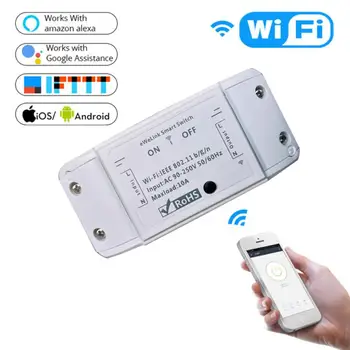 

Hot Sales WiFi Smart Light Switch Universal Breaker Timer eWelink APP Wireless Remote Control Works With Alexa Google Home