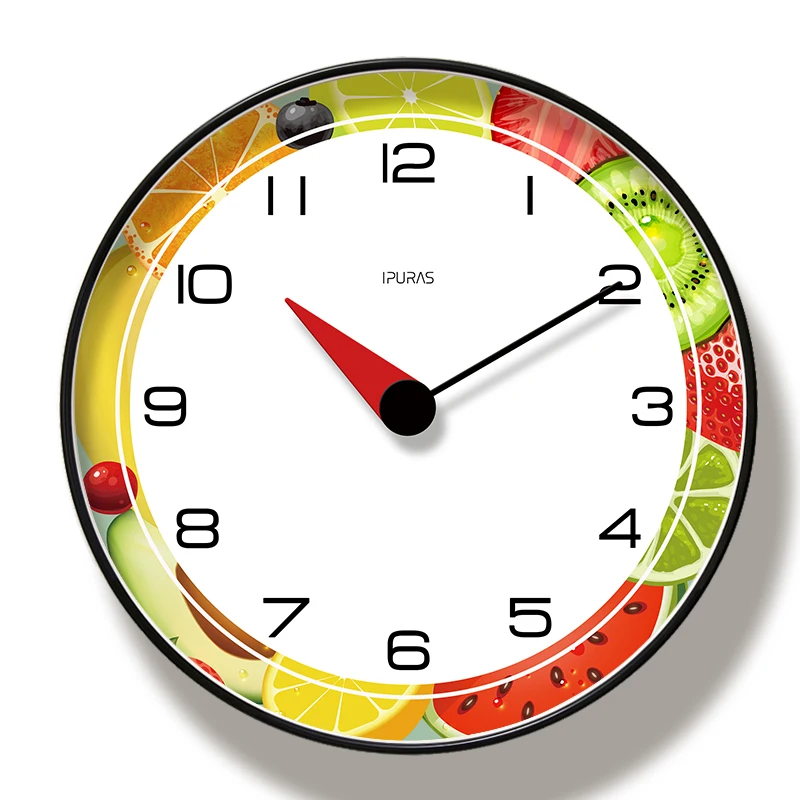 Fruits Acrylic Wall Clock Lime Pomelo Modern Kitchen Watch Home Decor Fresh Tropical Fruit Art Timepiece | Дом и сад